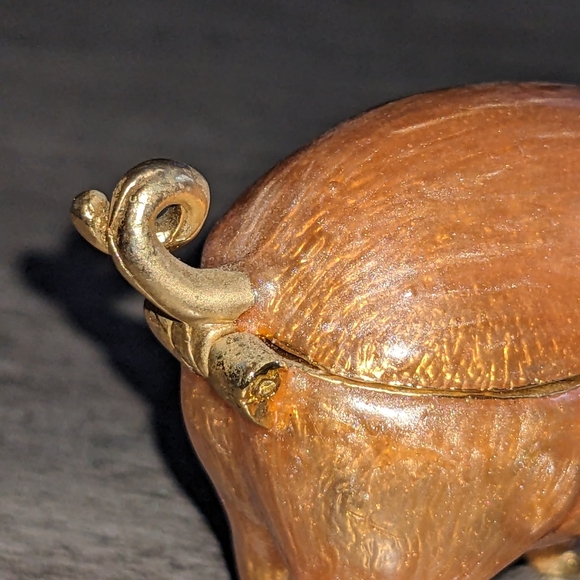 Monet Pink Colored Enamel and  Blue and Pink Stone Ring Holder - Picture 8 of 8